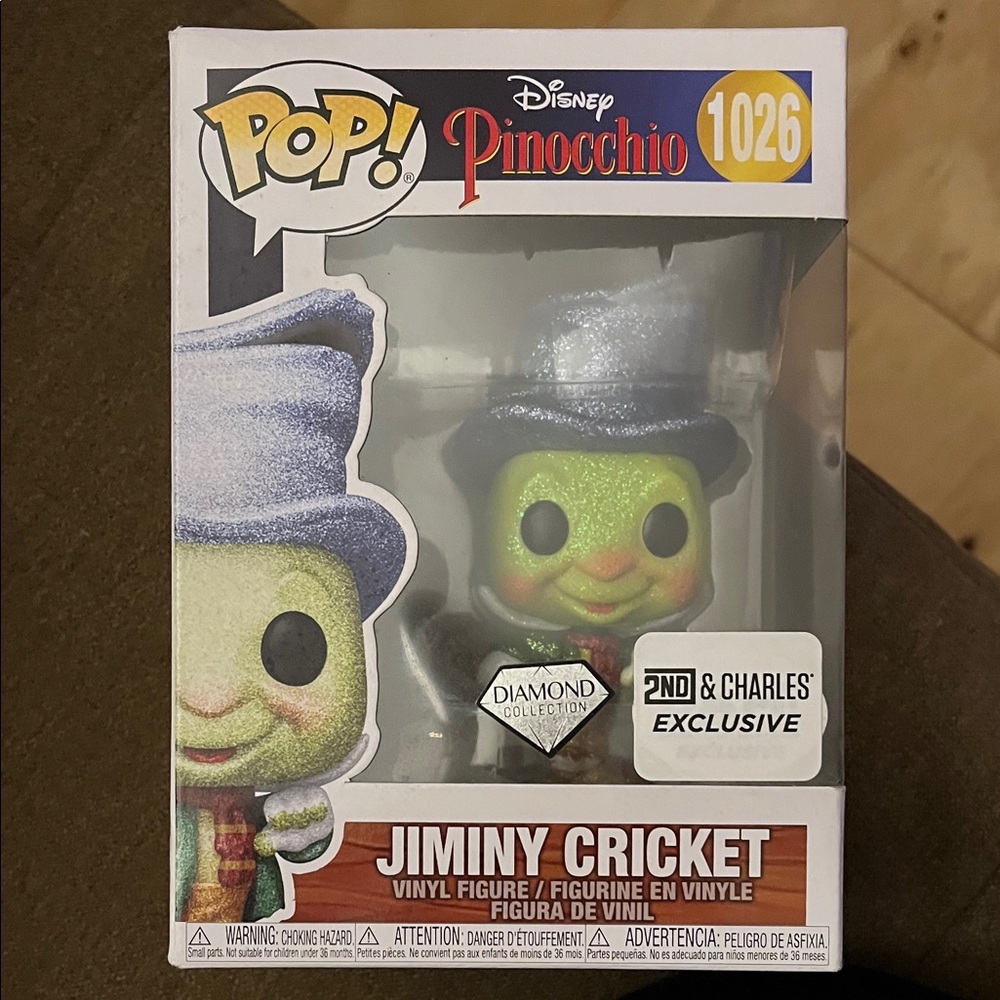 Funko Pop Jiminy Cricket Green and Silver Exclusive